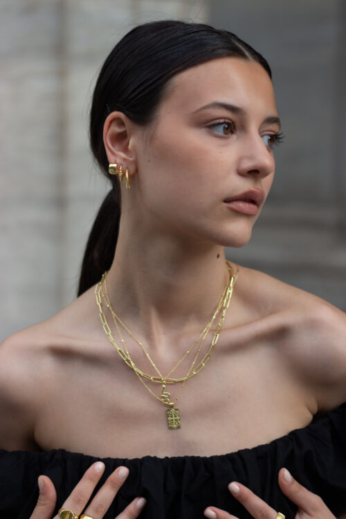 Combination of Le Minimal Series Jewelry in Gold Vermeil