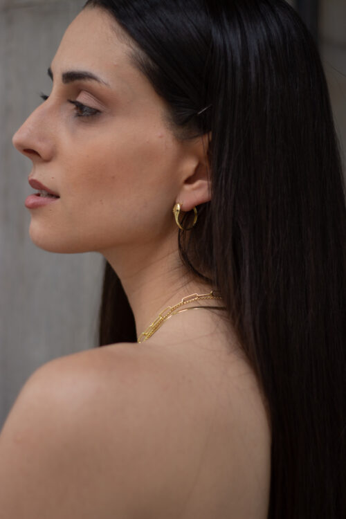 Snake Hoops Gold Vermeil