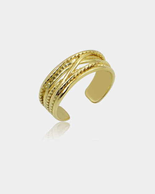 Twisted Ropes Ring Gold Vermeil made from sterling silver 925