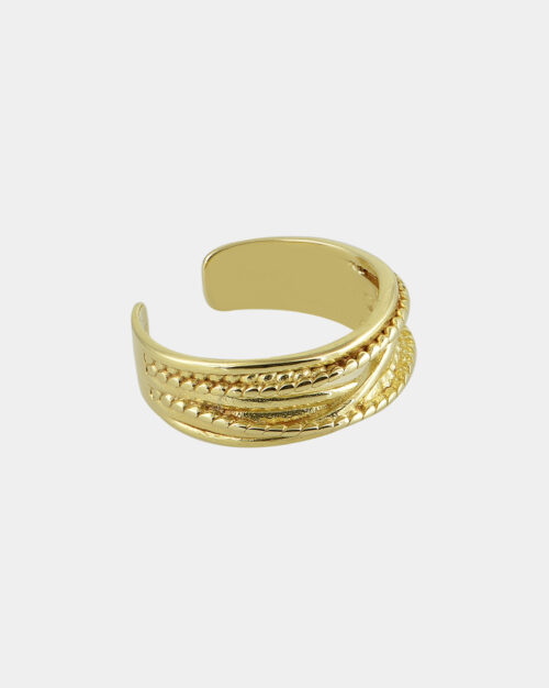 Twisted Ropes Ring Gold Vermeil made from sterling silver 925