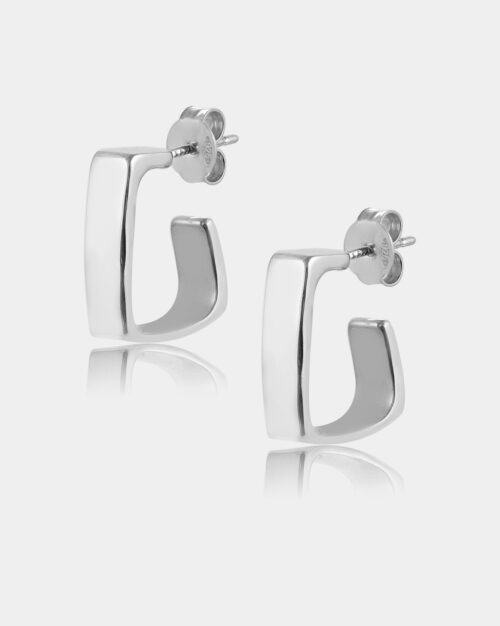 Squared Mini Earrings made from sterling silver 925 or white gold k14