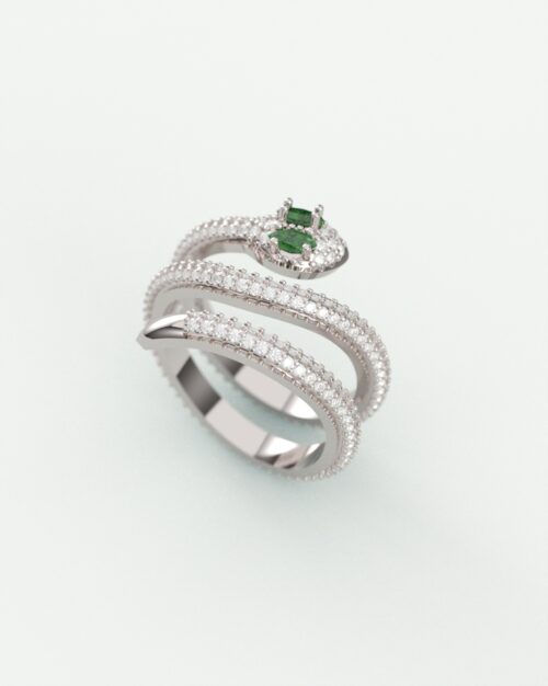 Snake Pave Ring