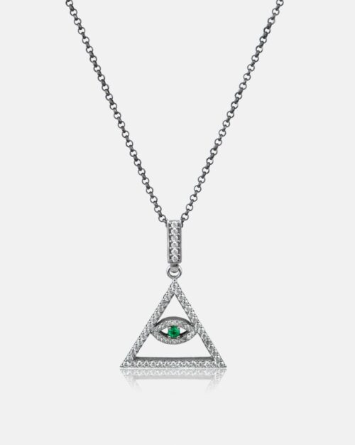 New Order Pyramid Eye Necklace