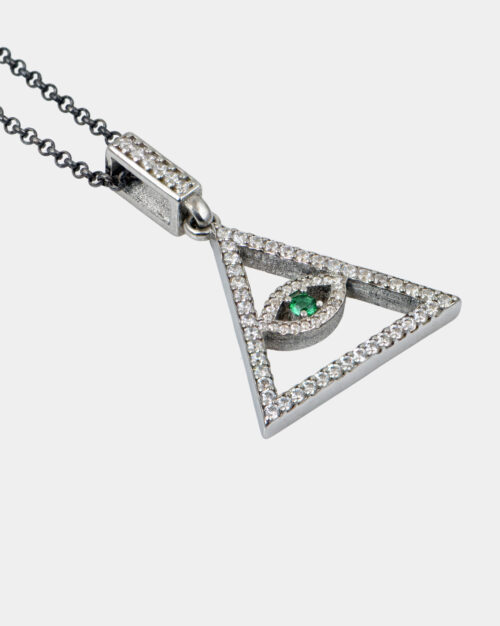 New Order Pyramid Eye Necklace