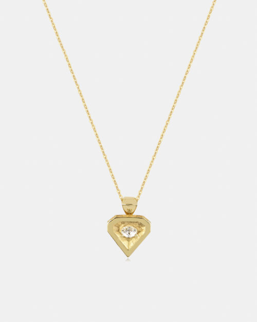 Diamond Design Necklace X Moissanite Gold