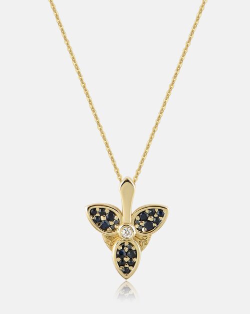 Fine Jewelry | Clover Necklace with Sapphires and Diamonds