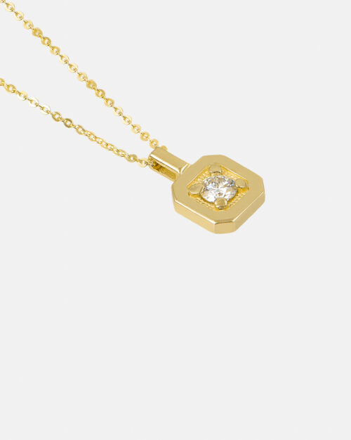 Moissanite 4.0 Solitaire Necklace Gold