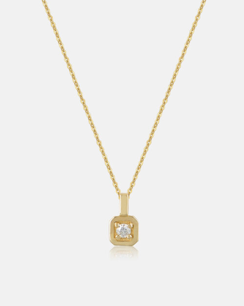 Moissanite 3.0 Solitaire Necklace Gold