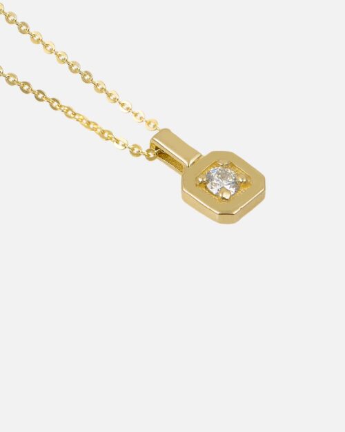 Moissanite 3.0 Solitaire Necklace Gold