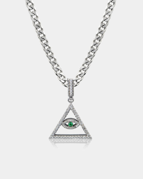 New Order Pyramid Eye Necklace