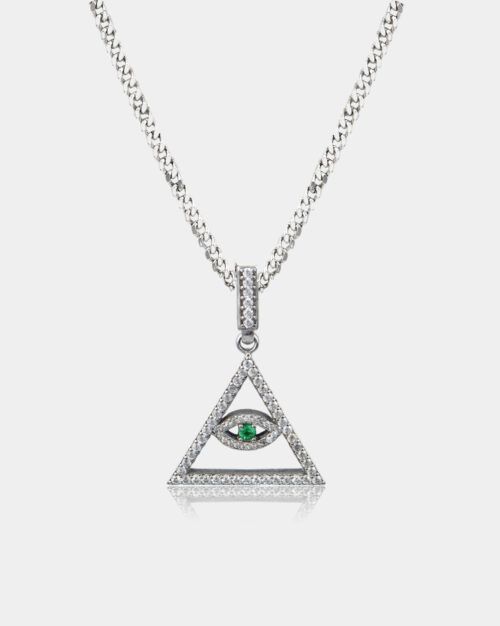 New Order Pyramid Eye Necklace