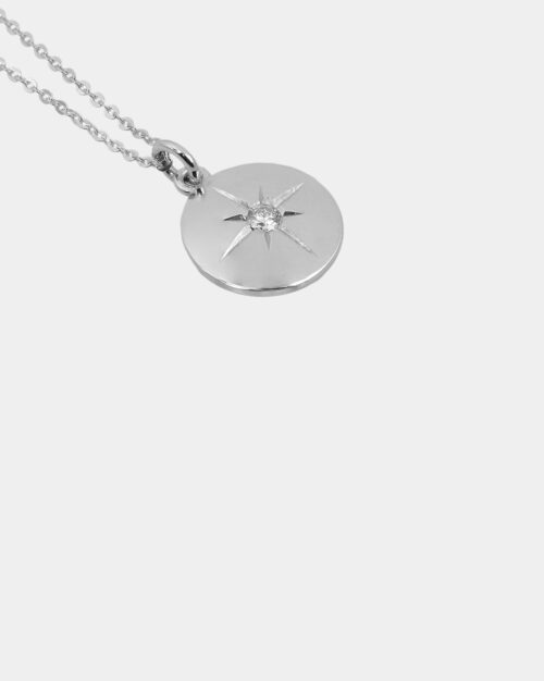 North Star Diamond Necklace White Gold