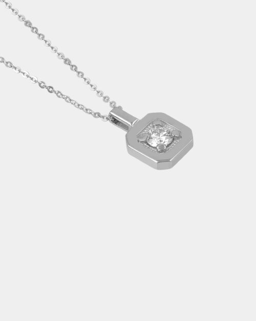 Moissanite 4.0 Solitaire Necklace White Gold