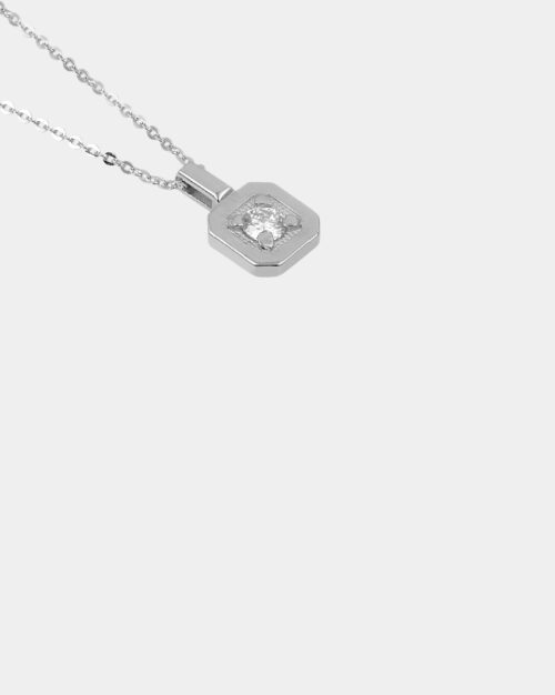 Moissanite 3.5 Solitaire Necklace White Gold