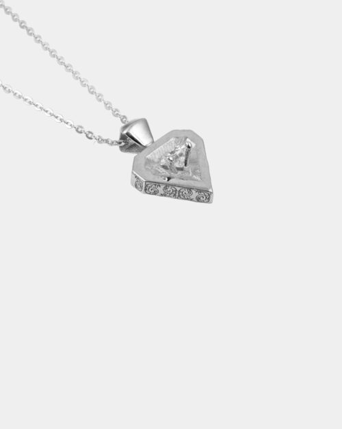 Diamond Design Necklace X Moissanite White Gold