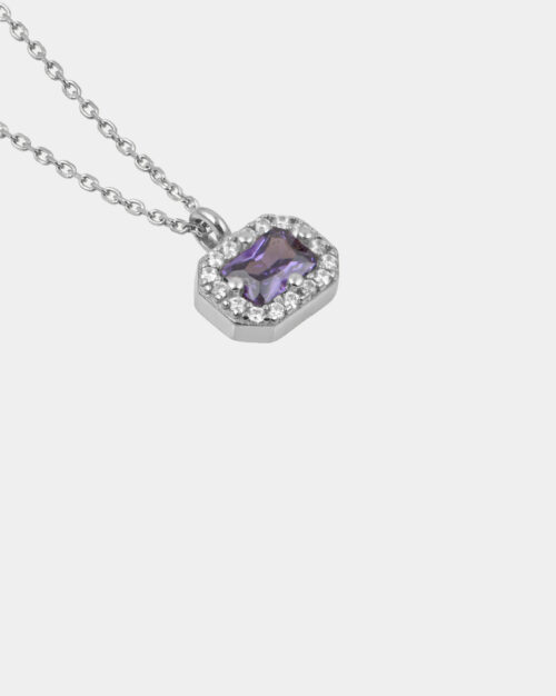 Basilica Amethyst Horizontal Halo Necklace