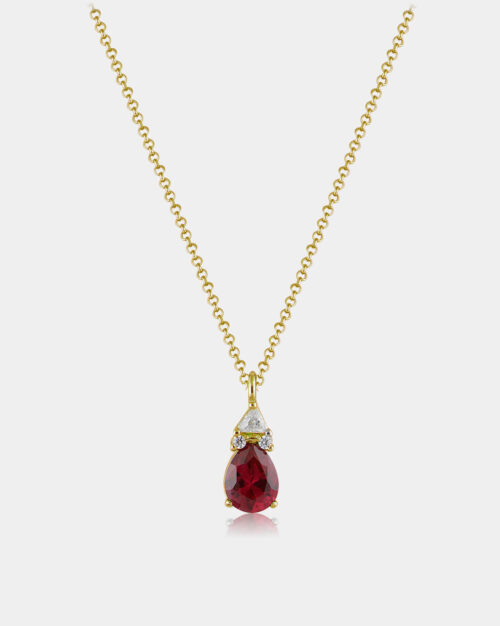 Velma Semi Halo Necklace Gold Vermeil