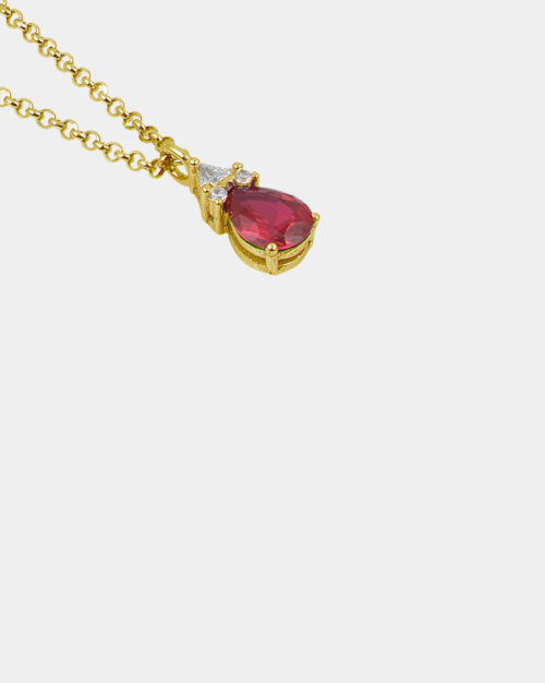 Velma Semi Halo Necklace Gold Vermeil