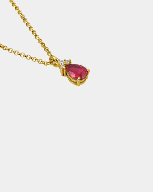 Ameli Semi Halo Necklace Gold Vermeil