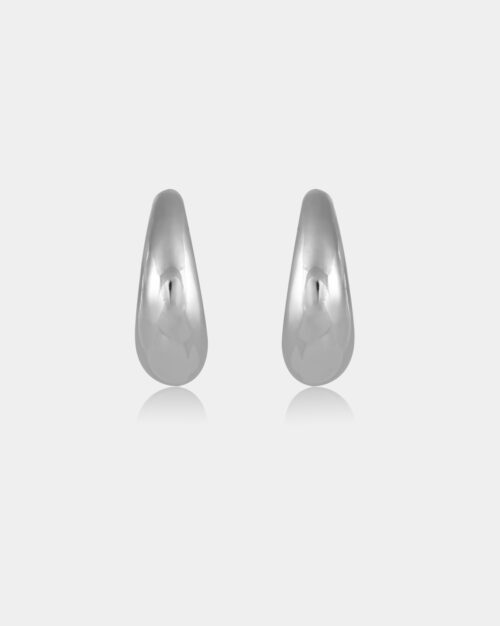 Bull Hoops Earrings made from platinum plated sterling silver 925