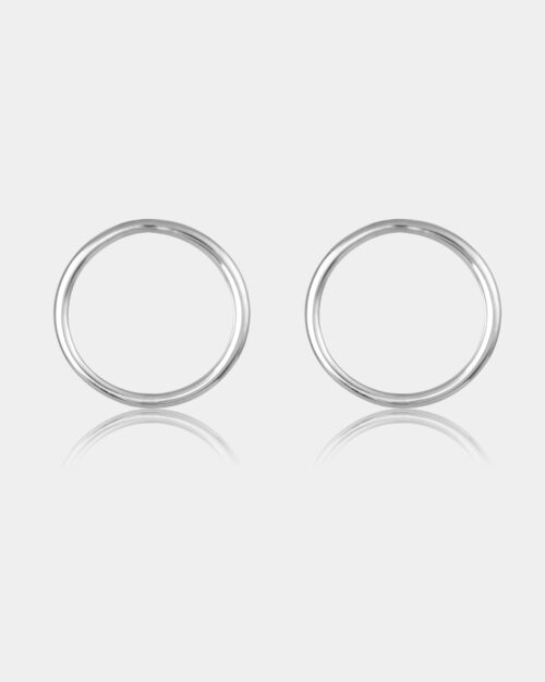 Plain Circle Earrings made from sterling silver 925 or white gold k14