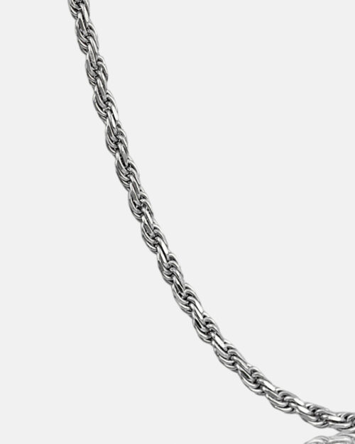 Rope Chain made from platinum plated sterling silver 925