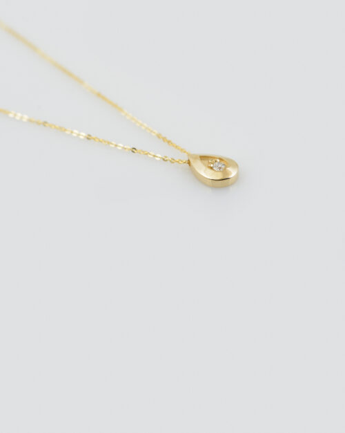 Drop Diamond Necklace Gold with natural vs1 g colour diamond made from yellow gold 14 k