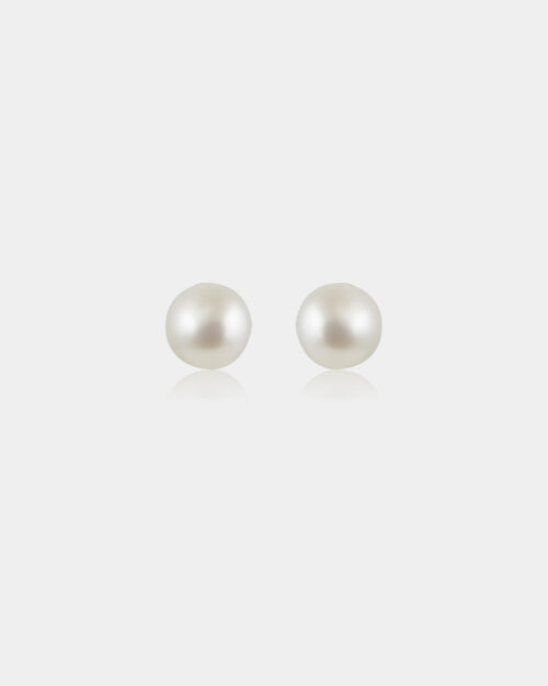 Pearl Stud Earrings Medium Gold made from yellow gold 14k with pearls