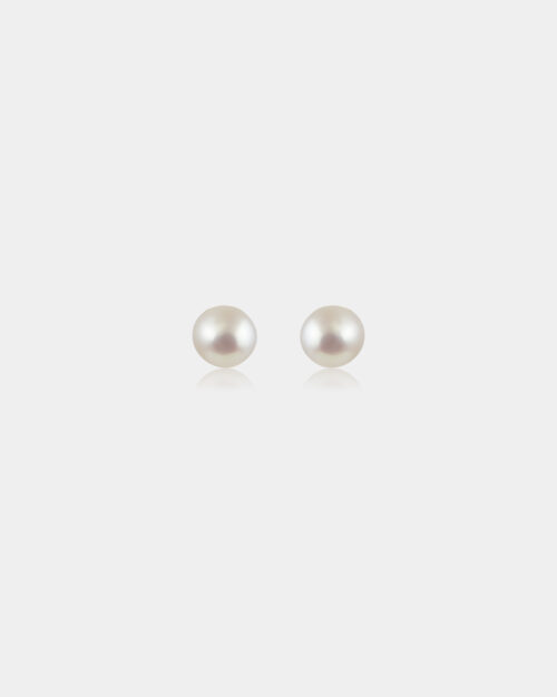 Pearl Stud Earrings Small Gold made from yellow gold 14k with pearls