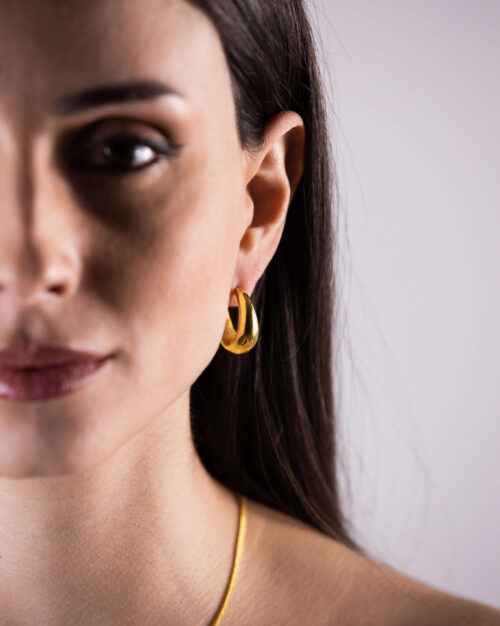 Bull Hoops Earrings Gold Vermeil