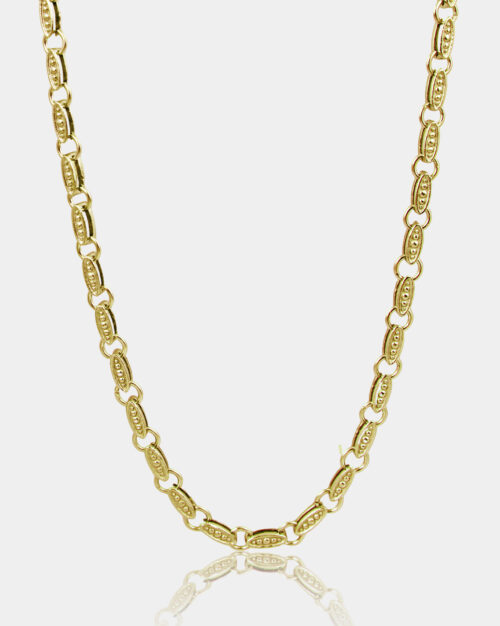 Byzantine Filigree Chain Marquise Gold Vermeil