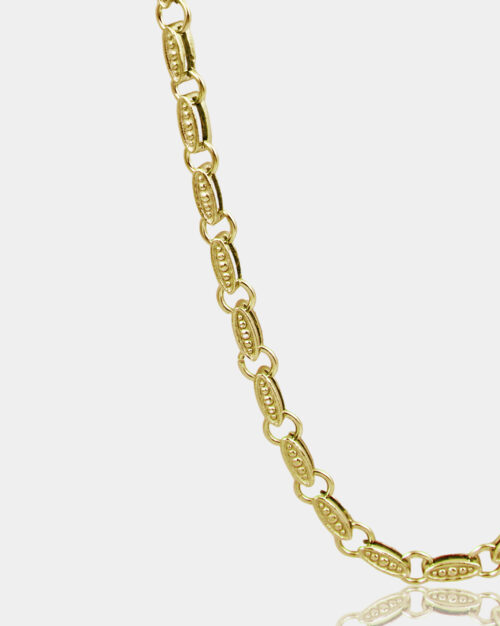 Byzantine Filigree Chain Marquise Gold Vermeil