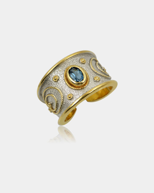 Byzantine Filigree London Ring White n' Gold