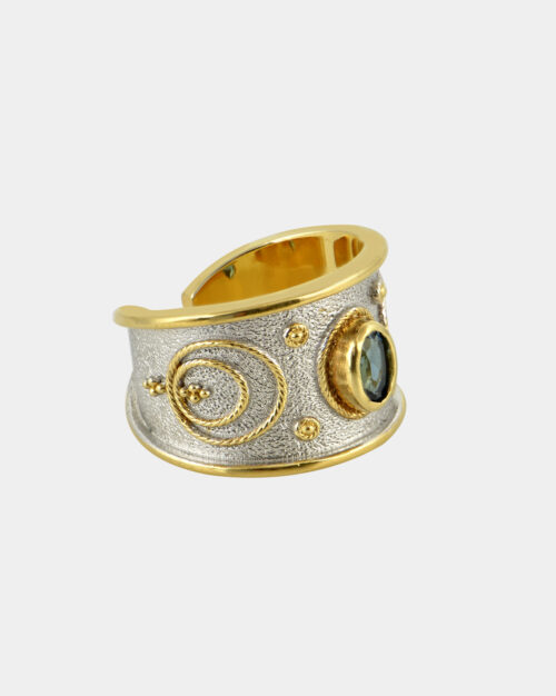 Byzantine Filigree London Ring White n' Gold