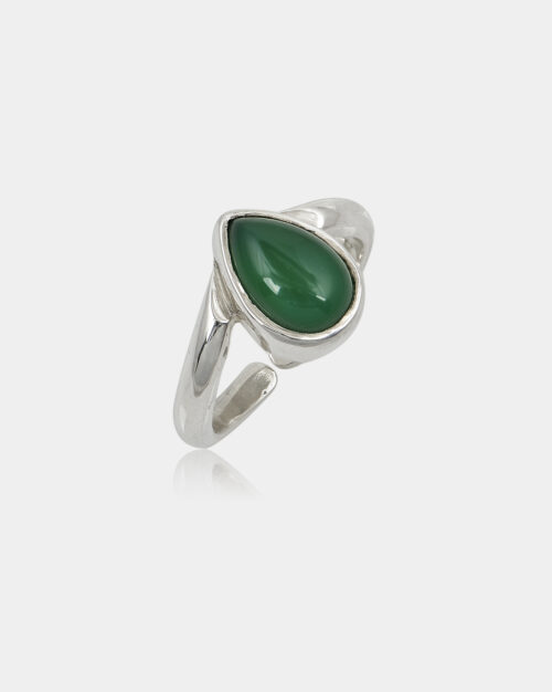 Frida Green Agate Ring