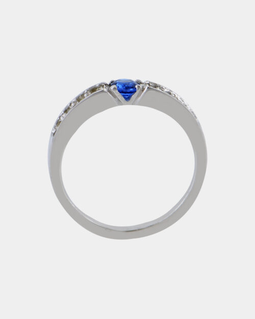 Dutchess Pave Synthetic Sapphire Ring