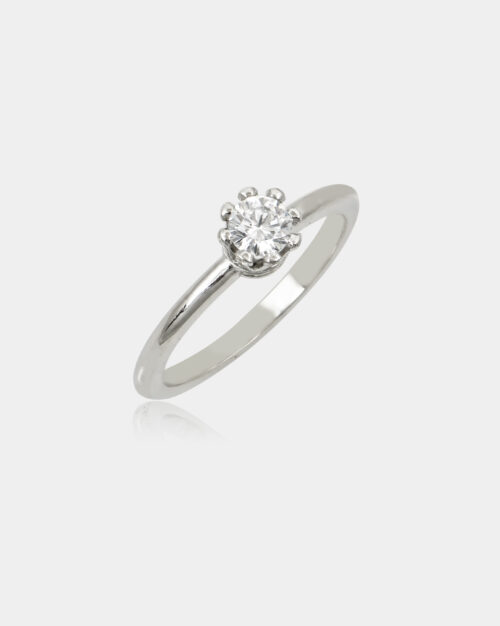 Crown Solitaire Ring