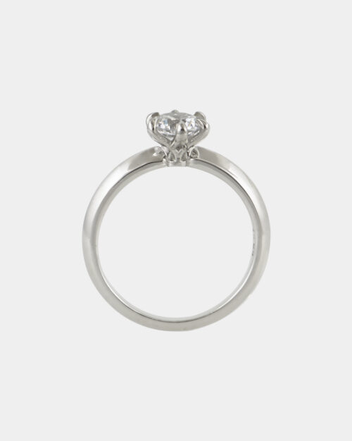 Solitaire Six Prong Design B' White Gold