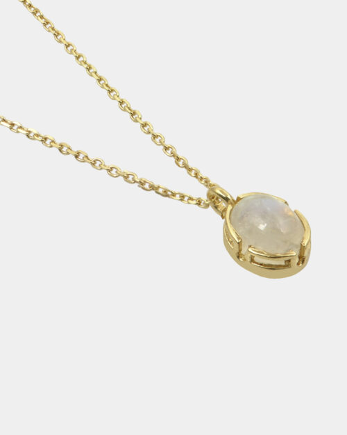 Amy Moonstone Necklace Gold Vermeil