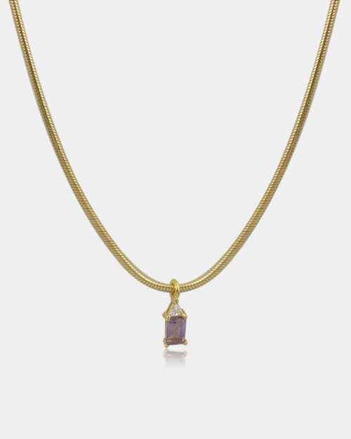 Virna Amethyst Necklace Gold Vermeil