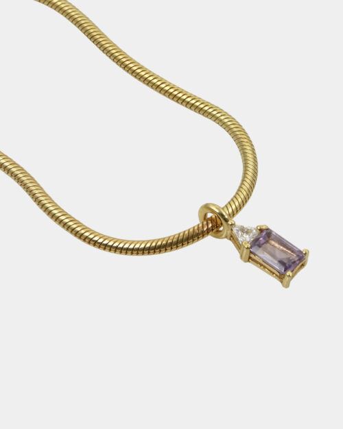 Virna Amethyst Necklace Gold Vermeil