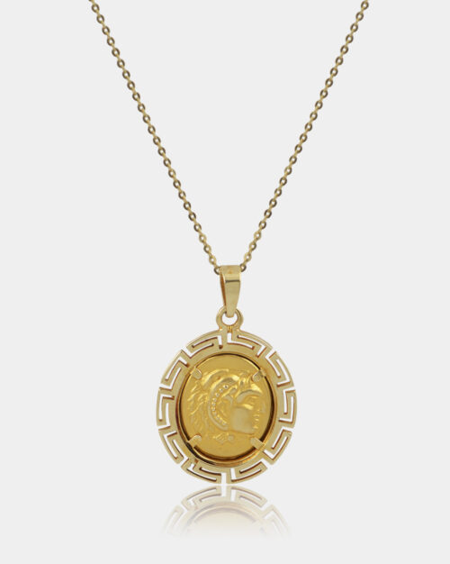 Athena Meander Necklace Gold