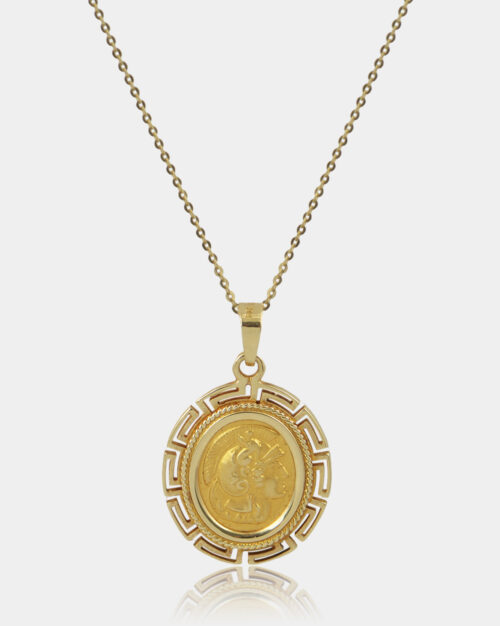 Athena Meander Necklace Gold