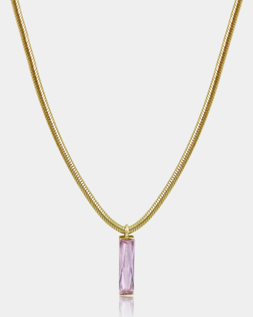 Virna Light Amethyst Necklace Gold Vermeil