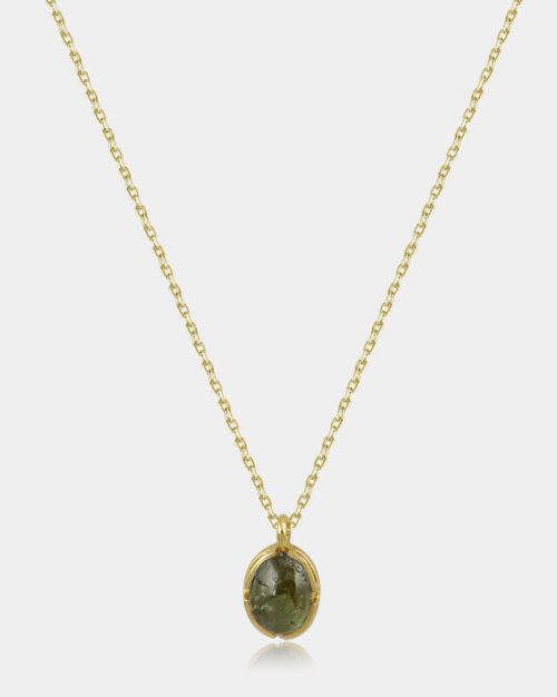 Amy Green Tourmaline Necklace Gold Vermeil