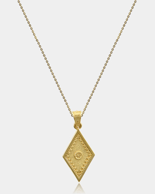 Byzantine Rhombus Necklace Gold