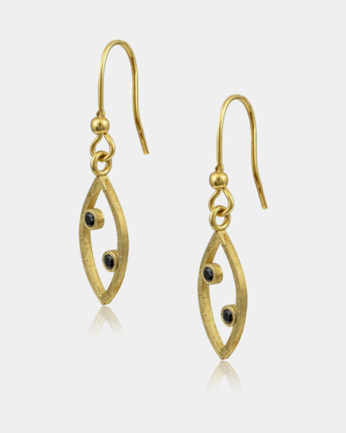 Cleopatra Marquise Earrings Gold Vermeil