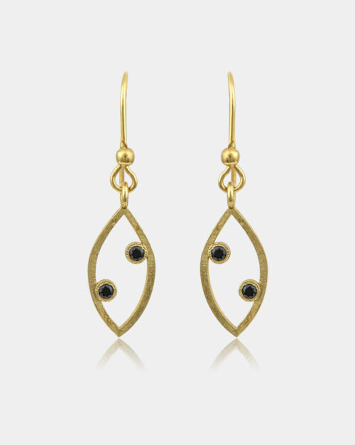 Cleopatra Marquise Earrings Gold Vermeil