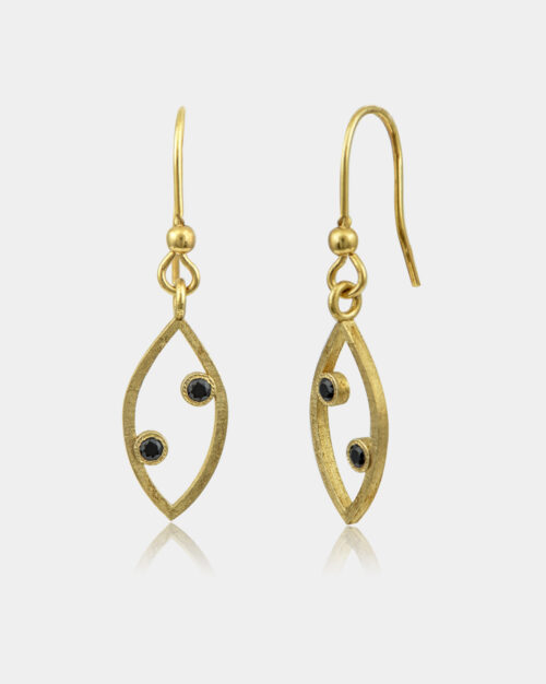 Cleopatra Marquise Earrings Gold Vermeil