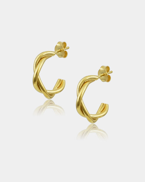 Carla V2 Spiral Earrings Gold Vermeil